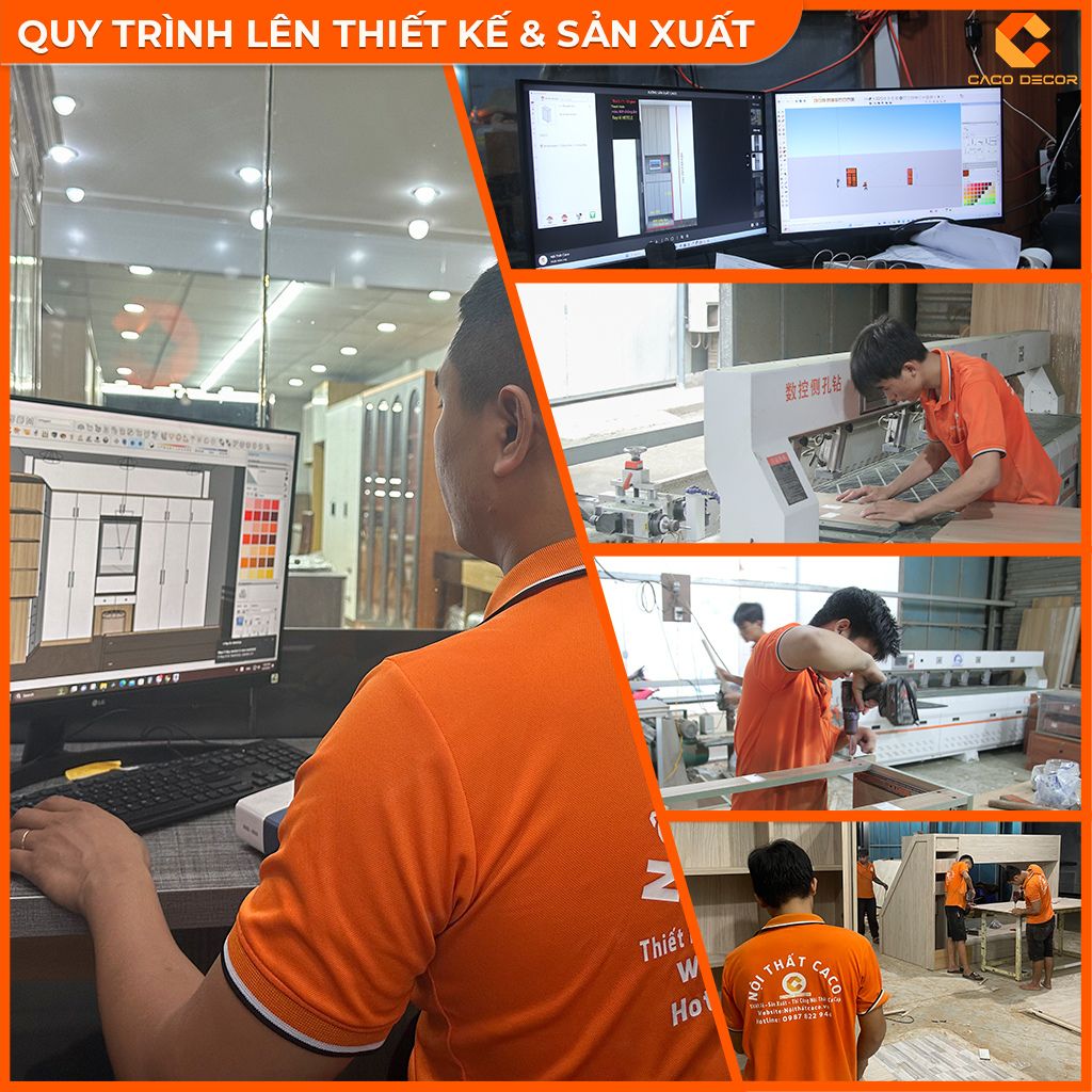 Quy trình lên thiết kế và sản xuất chuyên nghiệp tại CaCo