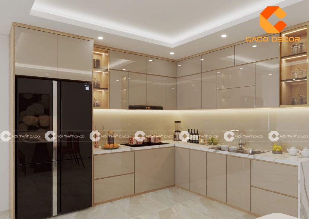 20+ Mẫu Tủ Bếp Acrylic Đẹp, Hiện Đại Dẫn Đầu Xu Hướng 19