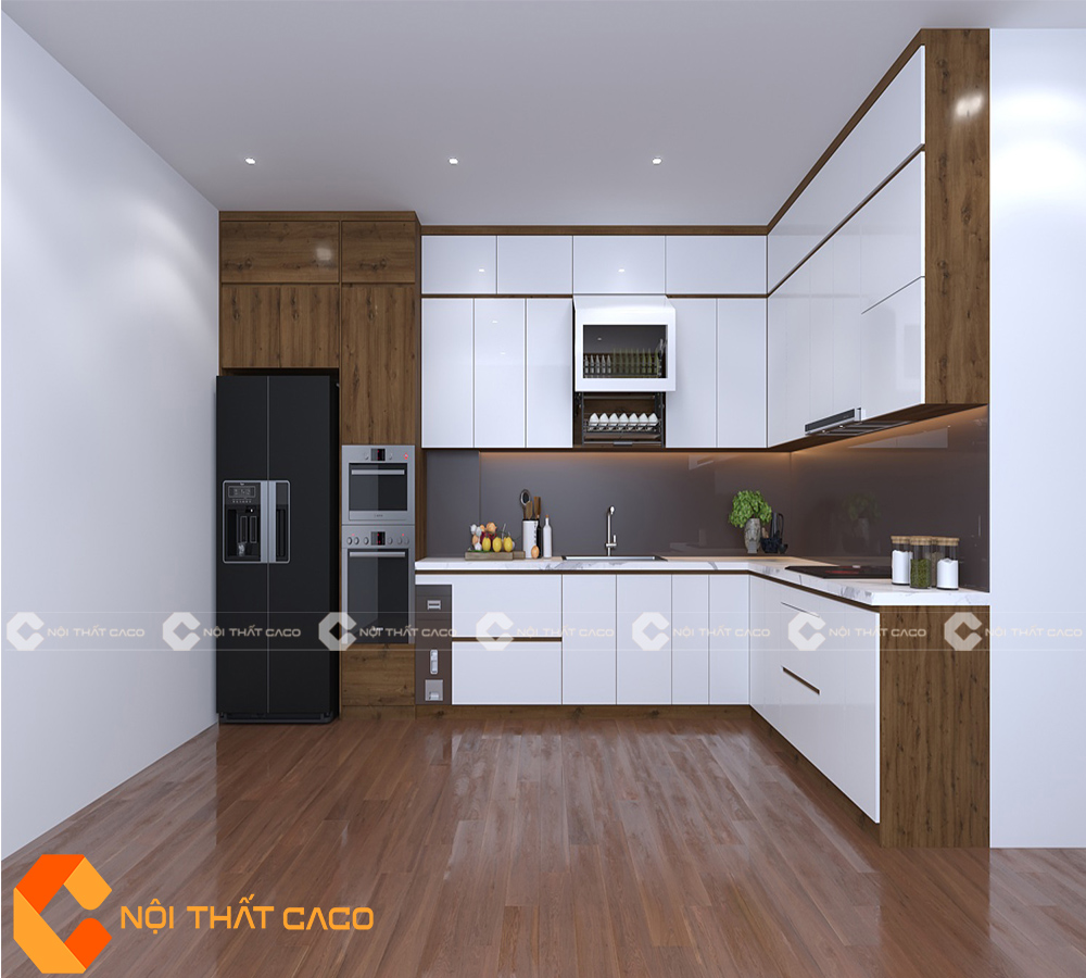 Tủ Bếp Gỗ Công Nghiệp MDF Lõi Xanh Cao Cấp