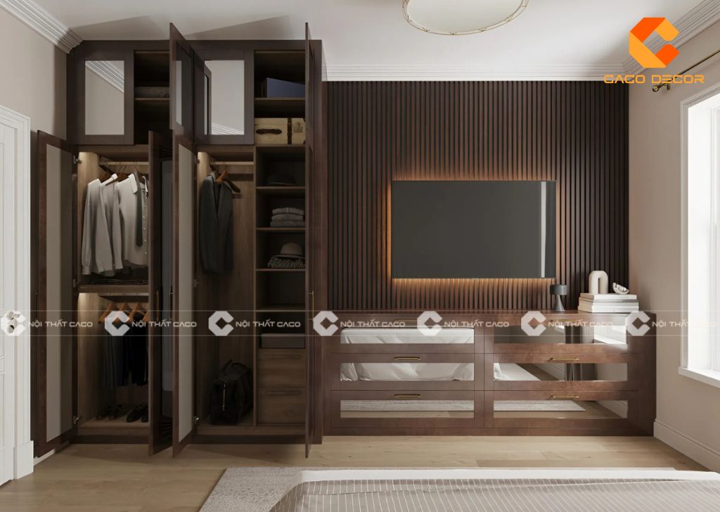 Tủ Quần Áo Kết Hợp Kệ Tivi Đẹp, Thông Minh, Giá Xưởng 14