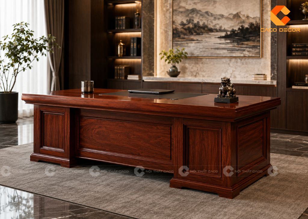 15+ Mẫu Bàn Giám Đốc Gỗ Đỏ Sang Trọng, Đẳng Cấp Cho Lãnh Đạo 24
