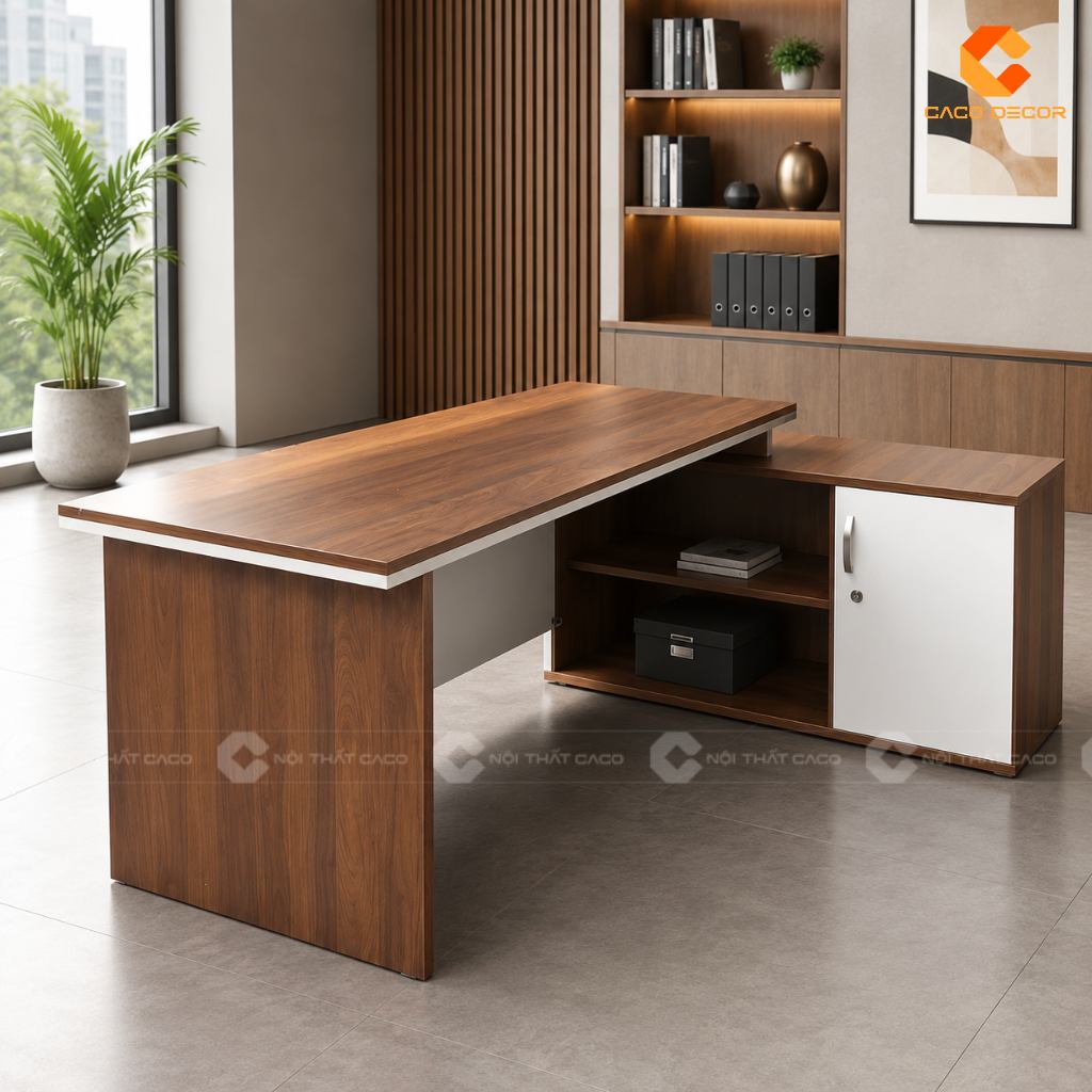 Mua Bàn Giám Đốc Có Tủ Phụ Liền Hay Tủ Di Động Sẽ Tiện Hơn? 1