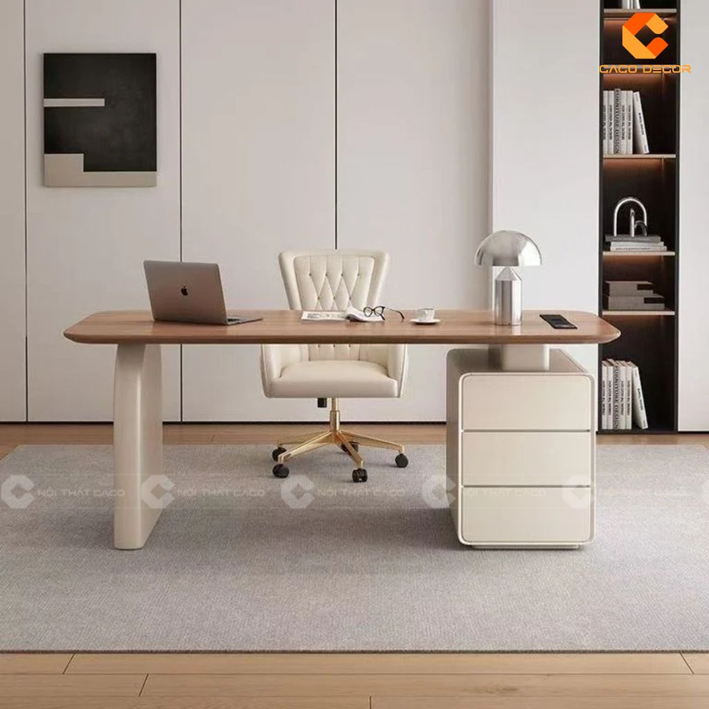 Bàn Làm Việc Giám Đốc Gỗ Tự Nhiên BGD049 Sang Trọng 2