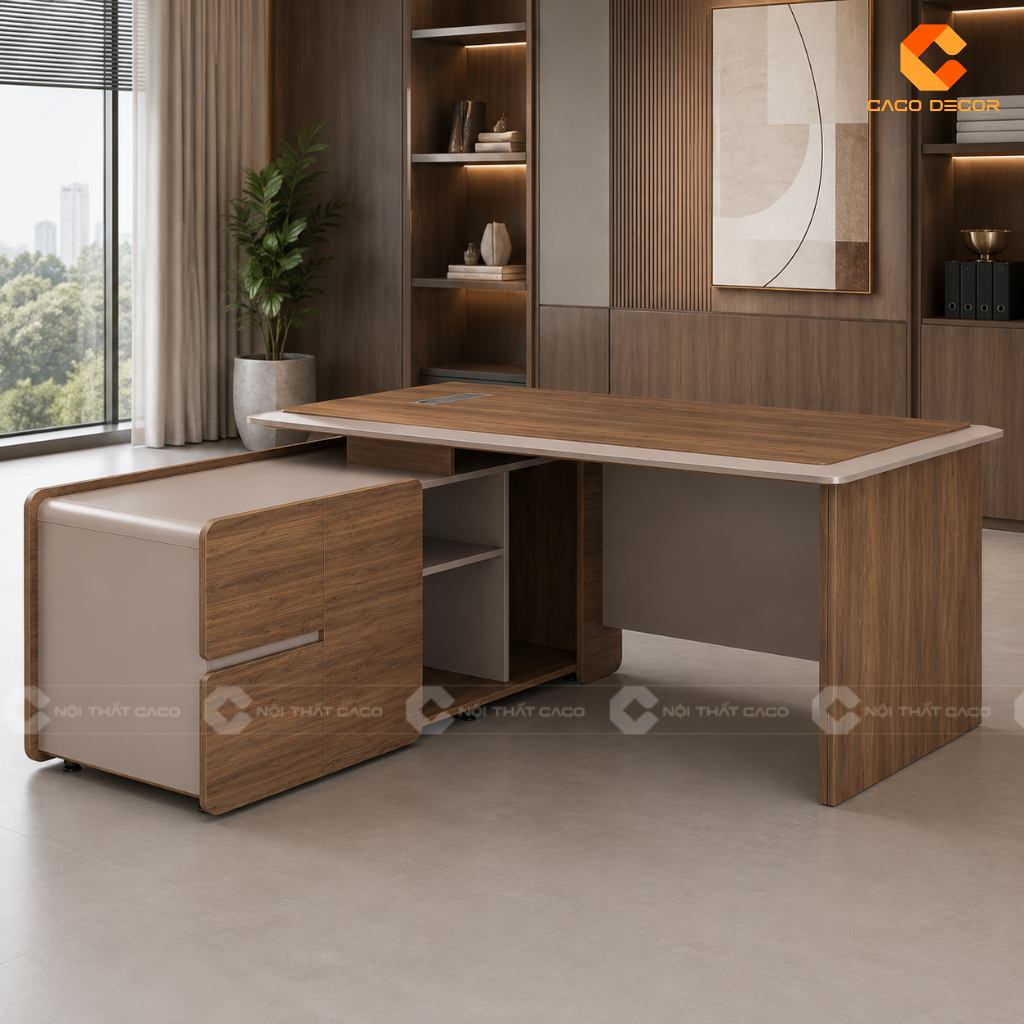 Mua Bàn Giám Đốc Có Tủ Phụ Liền Hay Tủ Di Động Sẽ Tiện Hơn? 4