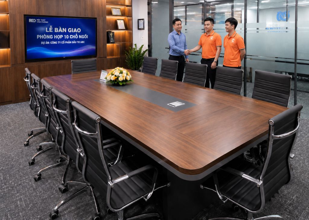 Top Mẫu Bàn Họp 10 Người Đẹp, Kích Thước Chuẩn  16