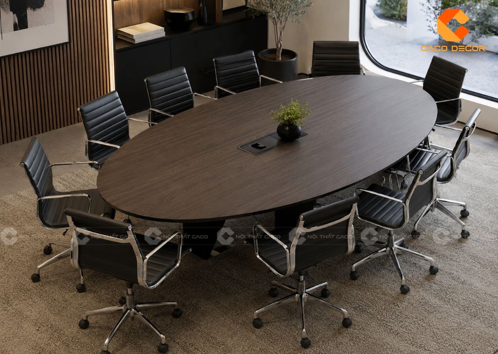 Các Mẫu Bàn Họp Oval Đẹp, Sang Trọng, Dễ Bố Trí 2