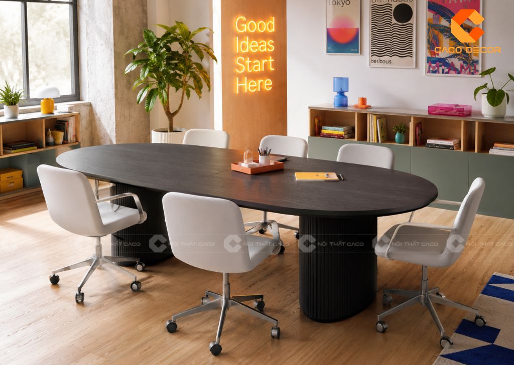 Các Mẫu Bàn Họp Oval Đẹp, Sang Trọng, Dễ Bố Trí 13