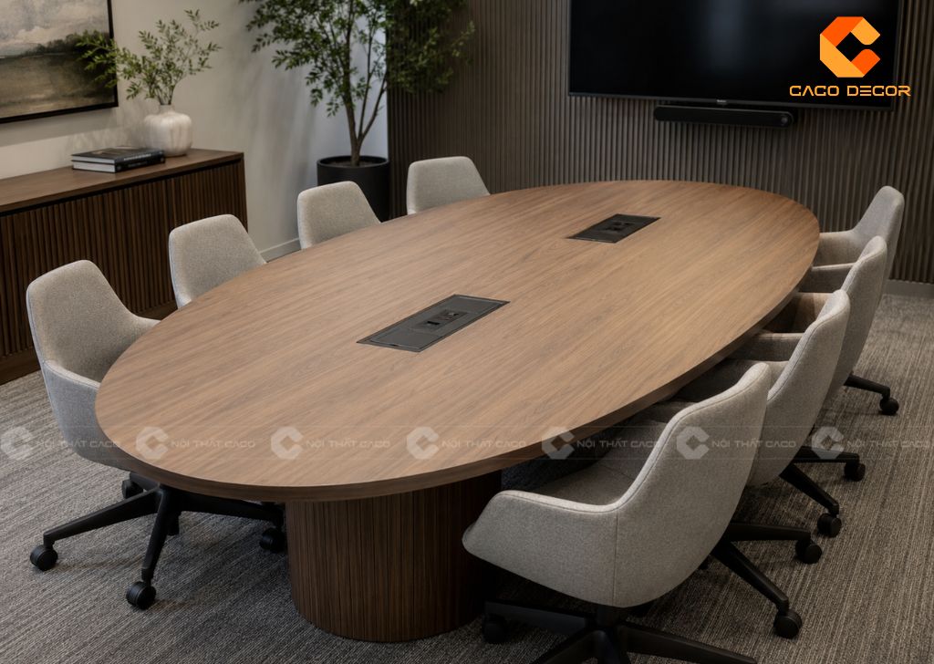 Các Mẫu Bàn Họp Oval Đẹp, Sang Trọng, Dễ Bố Trí 9