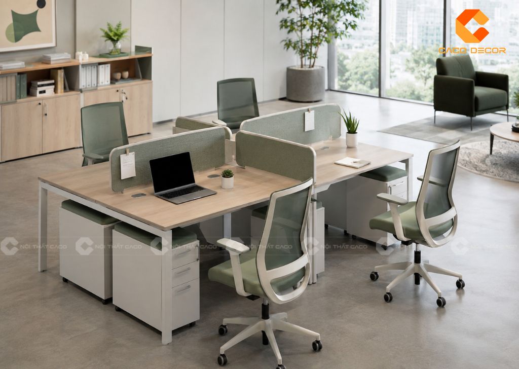 25+ Cụm Bàn Làm Việc 4 Người Đẹp Giá Tốt Tại Xưởng 1
