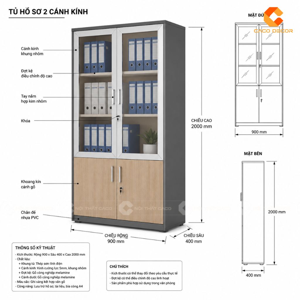25 Mẫu Tủ Hồ Sơ Cánh Kính Đẹp Hiện Đại, Lưu Trữ Khoa Học 24