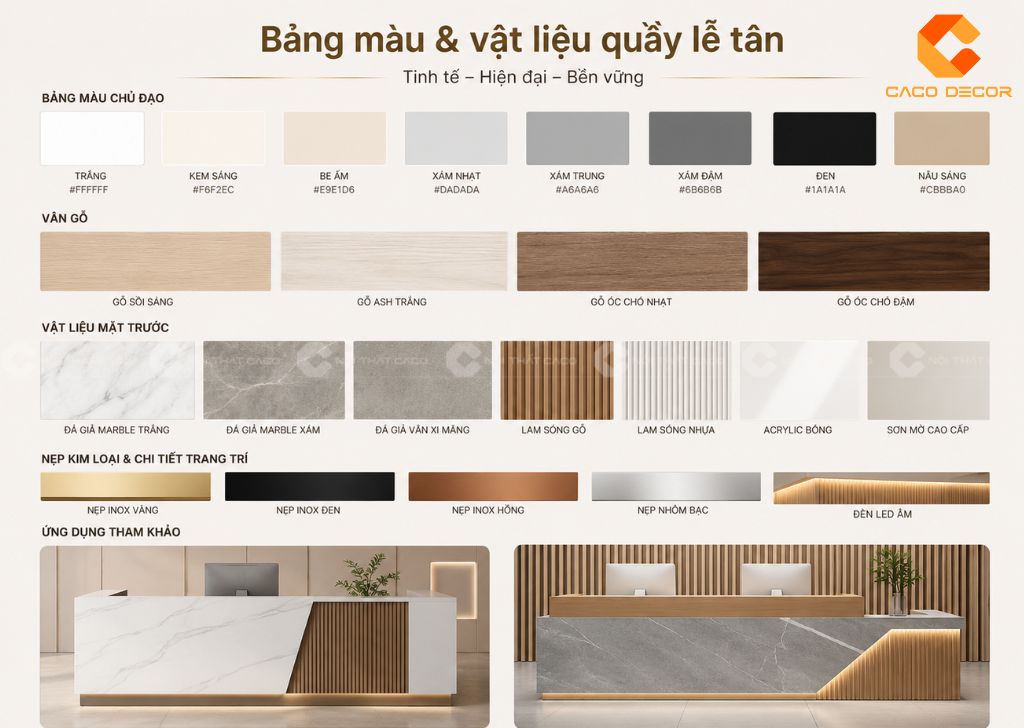 Kinh Nghiệm Mua Quầy Lễ Tân Giá Rẻ Đẹp, Chất Lượng Cao 4