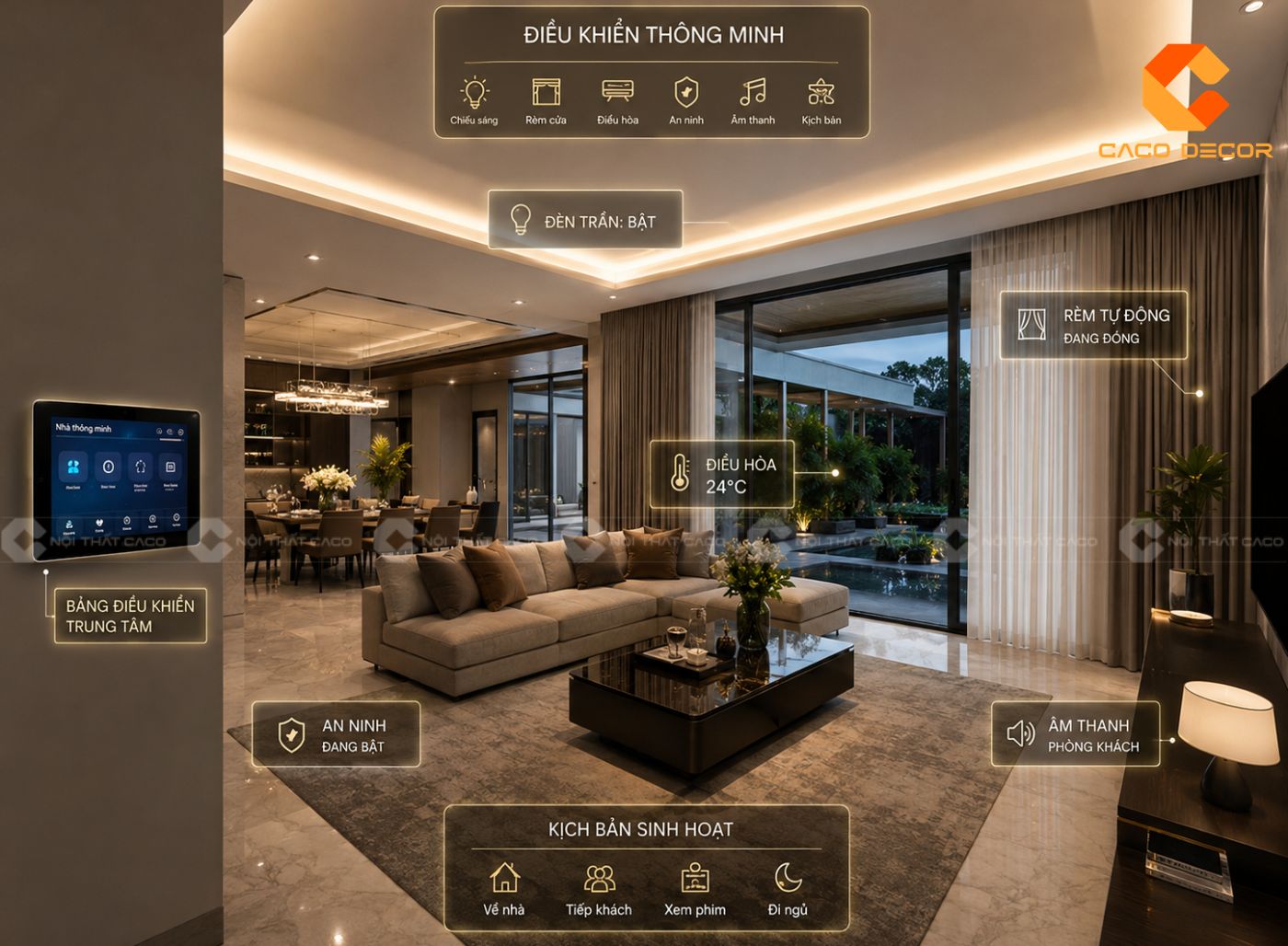 Biệt thự hiện đại tích hợp hệ thống Smart Home