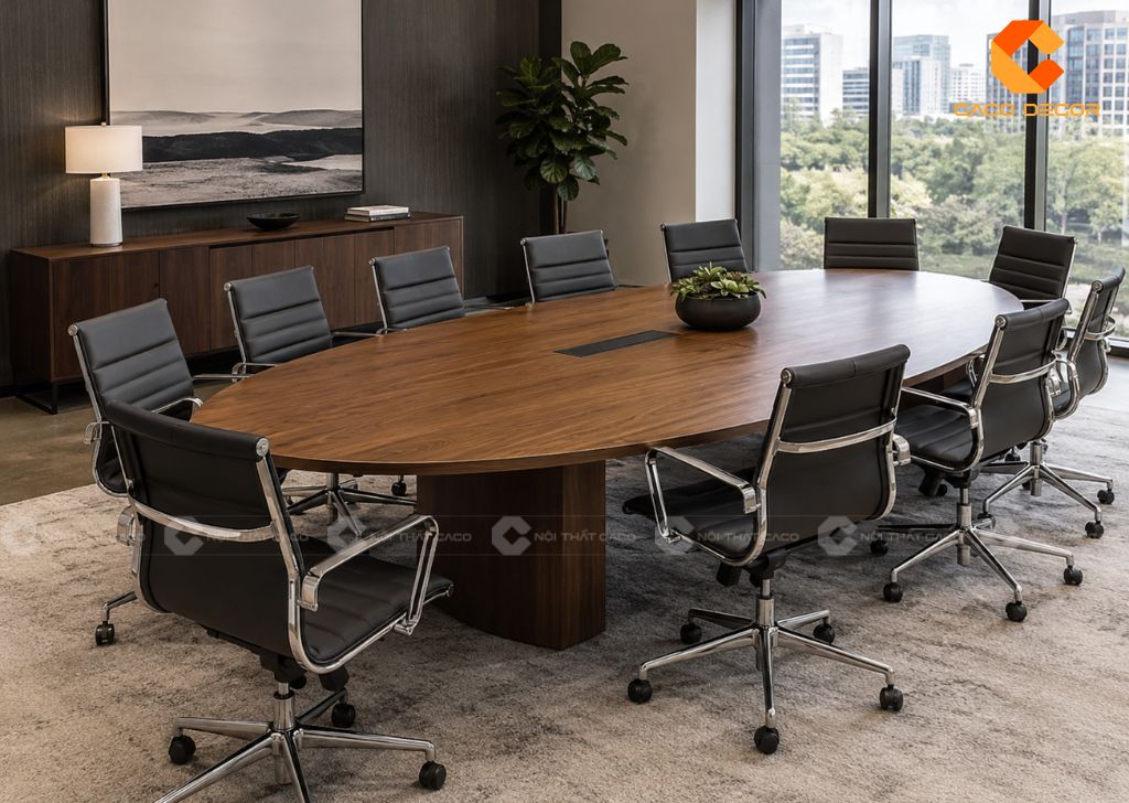 Các Mẫu Bàn Họp Oval Đẹp, Sang Trọng, Dễ Bố Trí 8