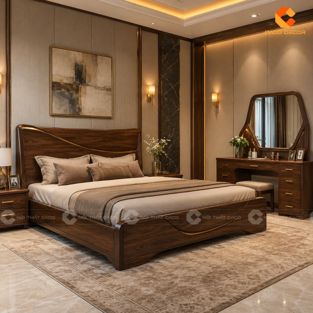 Các Mẫu Giường Gỗ Đẹp Hiện Đại Giá Trực Tiếp Xưởng Sản Xuất 9