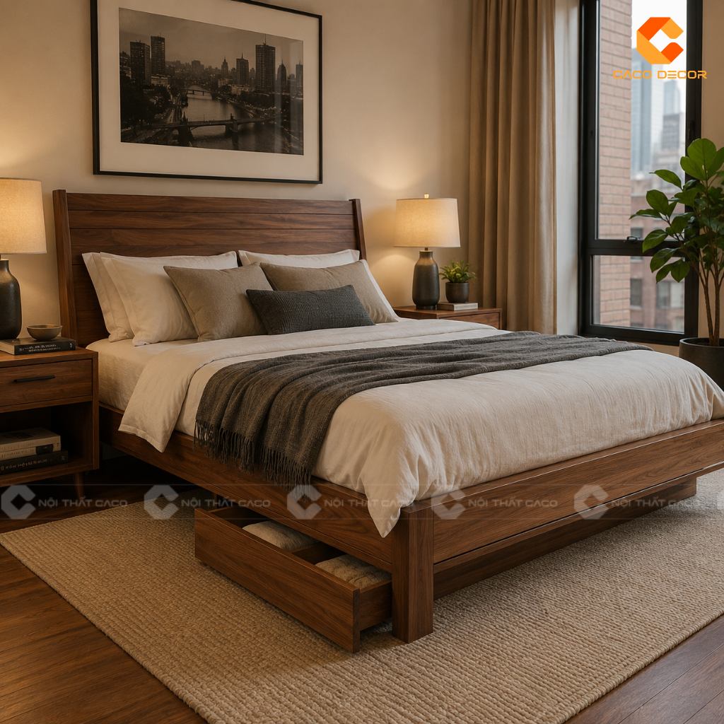 Các Mẫu Giường Gỗ Đẹp Hiện Đại Giá Trực Tiếp Xưởng Sản Xuất 17