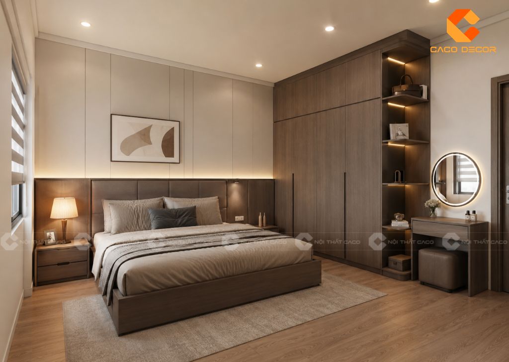 Combo nội thất phòng ngủ gồm giường tủ bàn trang điểm