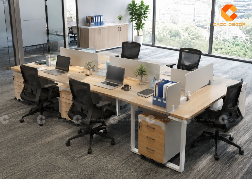 Mẫu Cụm Bàn Làm Việc 6 Người Đẹp, Giá Tốt Cho Doanh Nghiệp 2