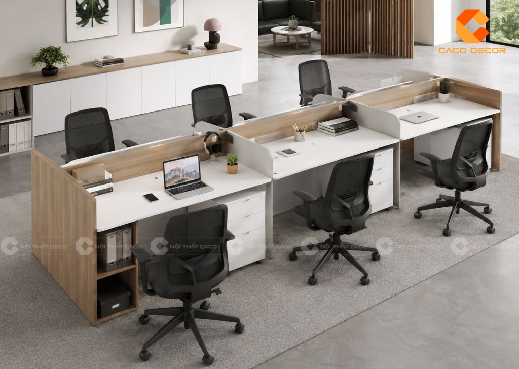 Mẫu Cụm Bàn Làm Việc 6 Người Đẹp, Giá Tốt Cho Doanh Nghiệp 8