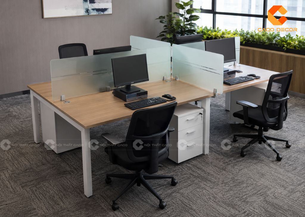 25+ Cụm Bàn Làm Việc 4 Người Đẹp Giá Tốt Tại Xưởng 16