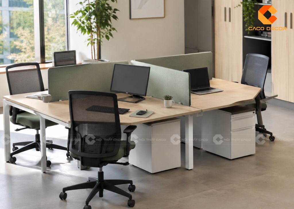 25+ Cụm Bàn Làm Việc 4 Người Đẹp Giá Tốt Tại Xưởng 8