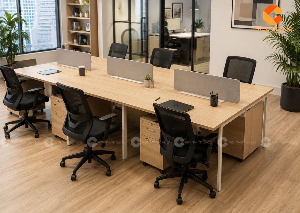 Mẫu Cụm Bàn Làm Việc 6 Người Đẹp, Giá Tốt Cho Doanh Nghiệp 14
