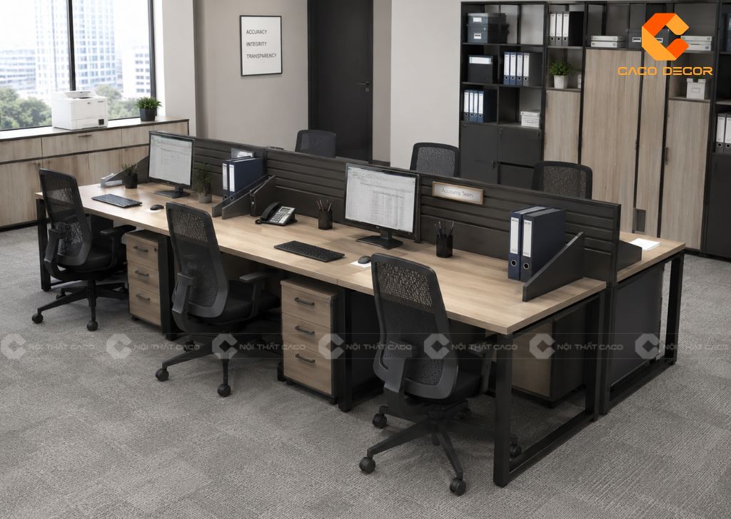 Mẫu Cụm Bàn Làm Việc 6 Người Đẹp, Giá Tốt Cho Doanh Nghiệp 23