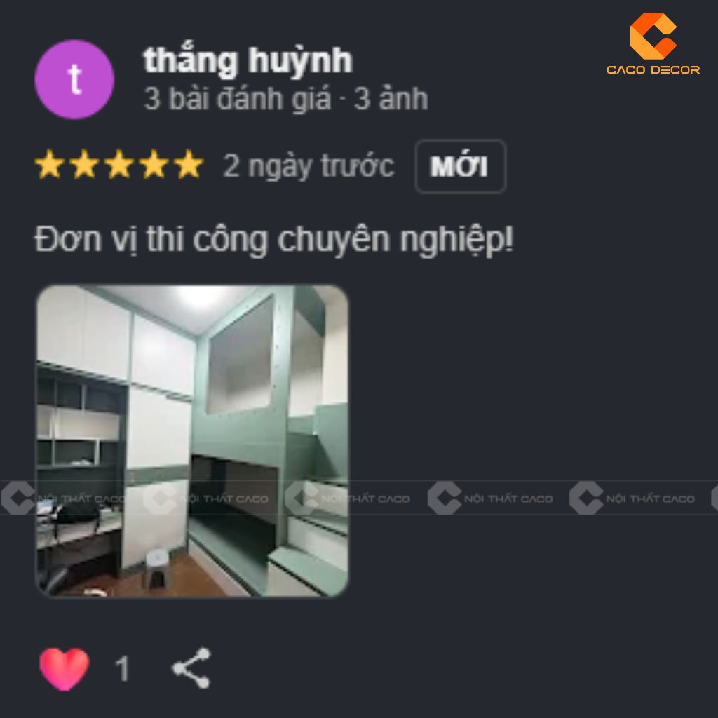 Đánh giá khách hàng sau khi bàn giao giường tầng trẻ em