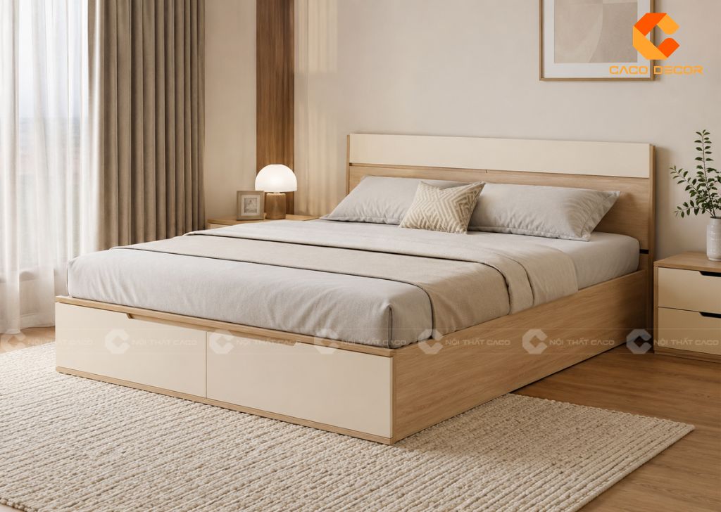 29+ Mẫu Giường Hộp Đẹp Sang Trọng, Tối Ưu Phòng Ngủ Nhỏ 16