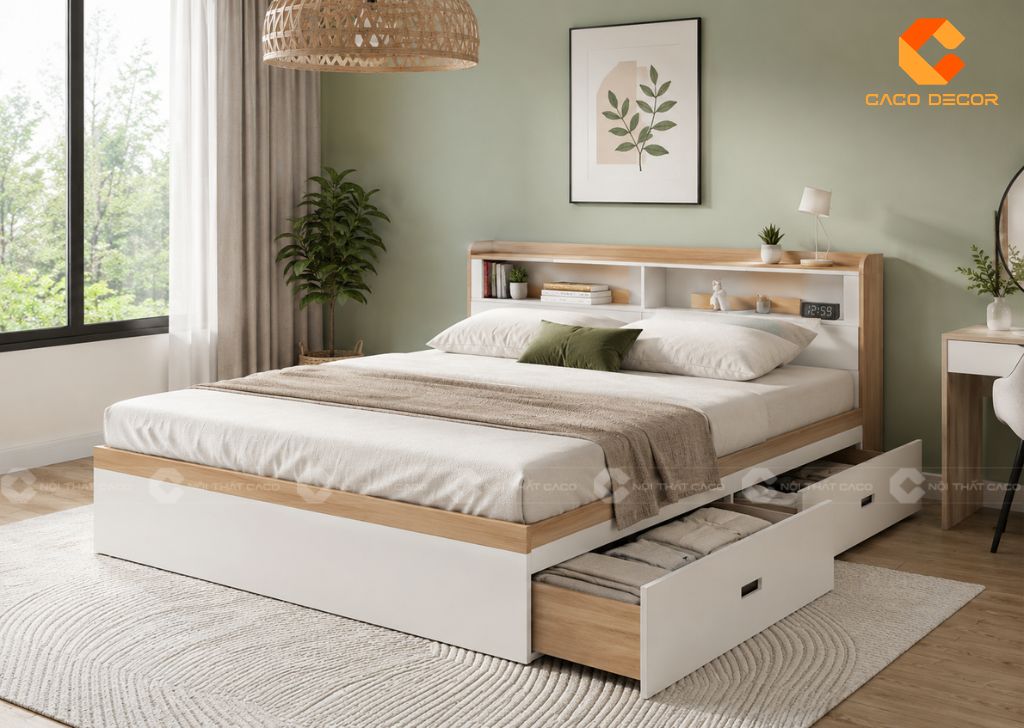 TOP Giường Hộp Có Ngăn Kéo Giá Rẻ, Tăng Không Gian Lưu Trữ 8
