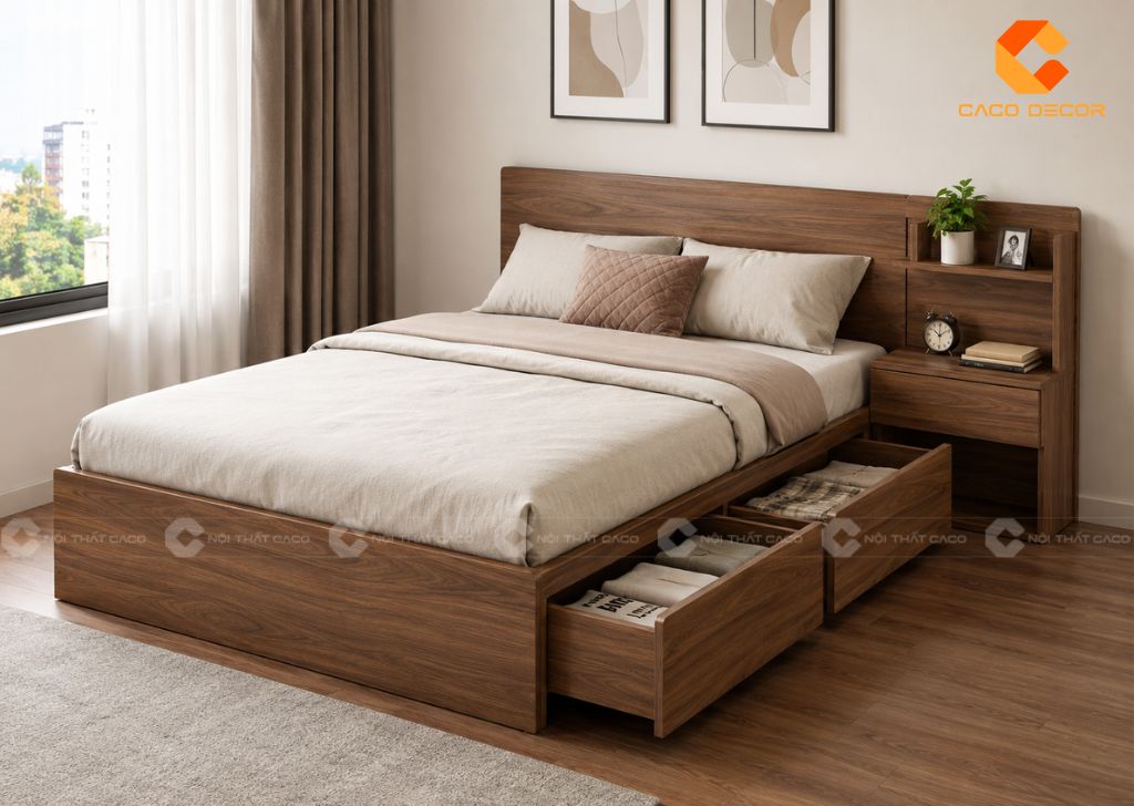 29+ Mẫu Giường Hộp Đẹp Sang Trọng, Tối Ưu Phòng Ngủ Nhỏ 5