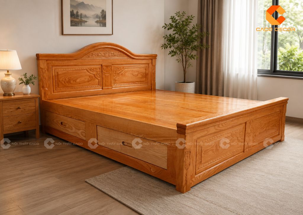 Giường Hộp Gỗ Tự Nhiên Loại Nào Bền? Gợi Ý 25 Mẫu Đẹp 18