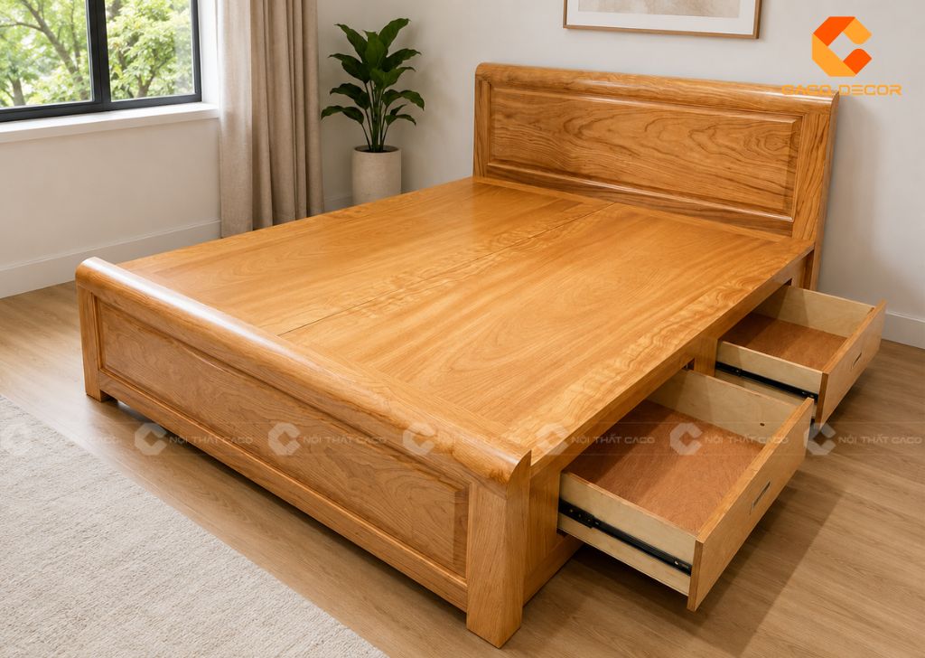 Giường Hộp Gỗ Tự Nhiên Loại Nào Bền? Gợi Ý 25 Mẫu Đẹp 12