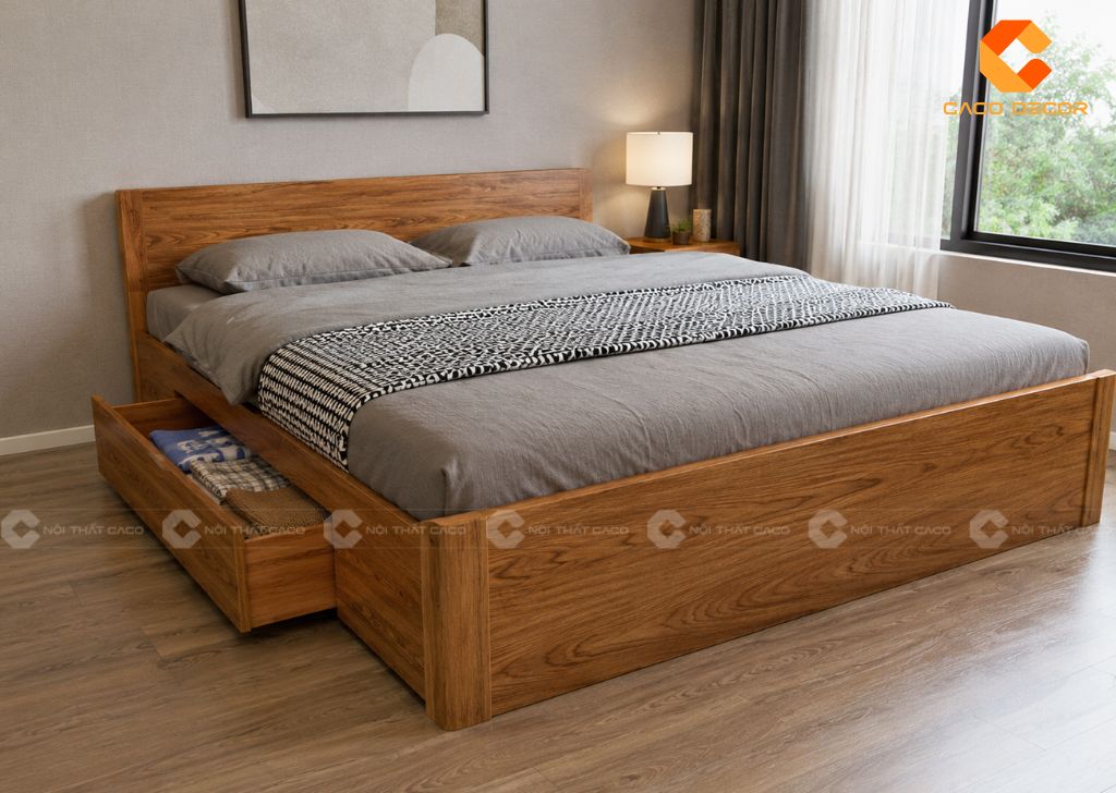 Giường Hộp Gỗ Tự Nhiên Loại Nào Bền? Gợi Ý 25 Mẫu Đẹp 7
