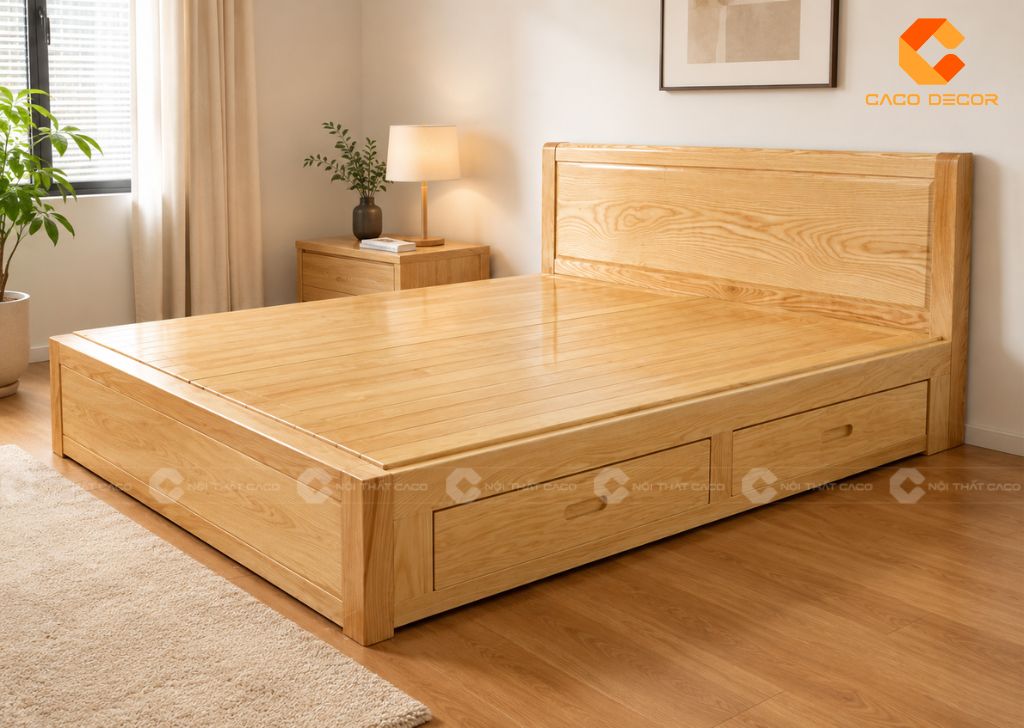 Giường Hộp Gỗ Tự Nhiên Loại Nào Bền? Gợi Ý 25 Mẫu Đẹp 16