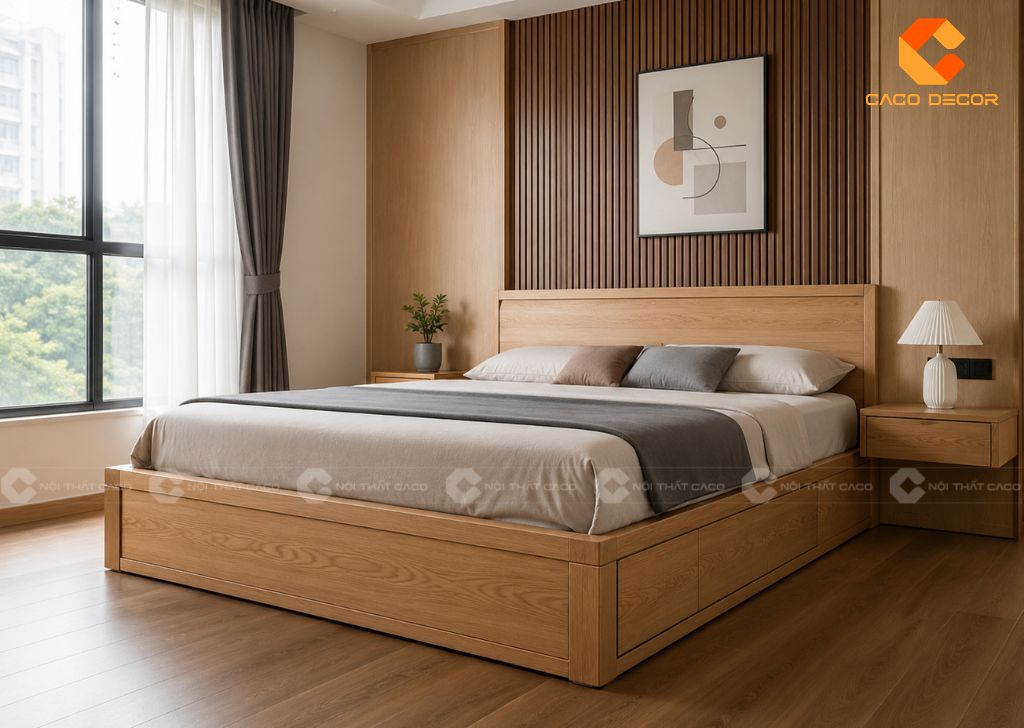 Giường Hộp Gỗ Tự Nhiên Loại Nào Bền? Gợi Ý 25 Mẫu Đẹp 3