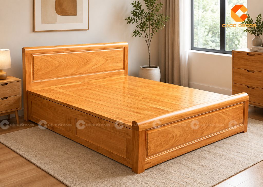 Giường Hộp Gỗ Tự Nhiên Loại Nào Bền? Gợi Ý 25 Mẫu Đẹp 9
