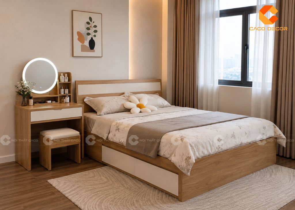 29+ Mẫu Giường Hộp Đẹp Sang Trọng, Tối Ưu Phòng Ngủ Nhỏ 14