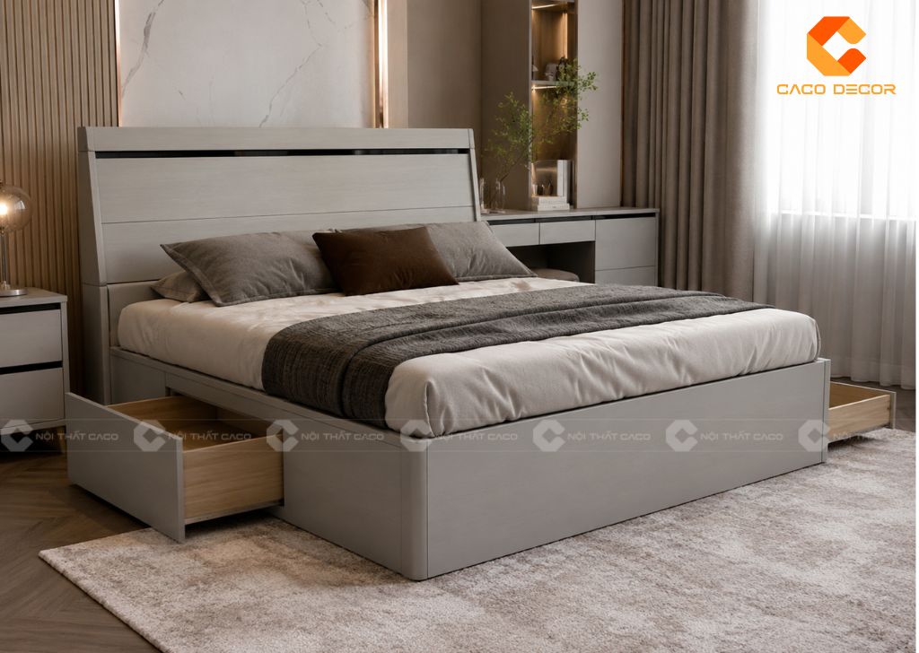 29+ Mẫu Giường Hộp Đẹp Sang Trọng, Tối Ưu Phòng Ngủ Nhỏ 6