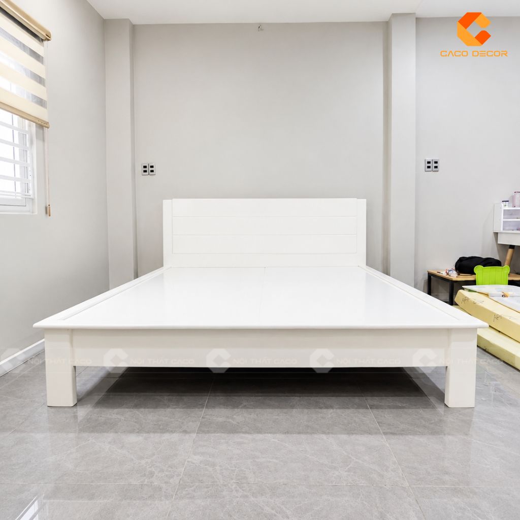 Giường ngủ trắng sữa kích thước 2m x 2m