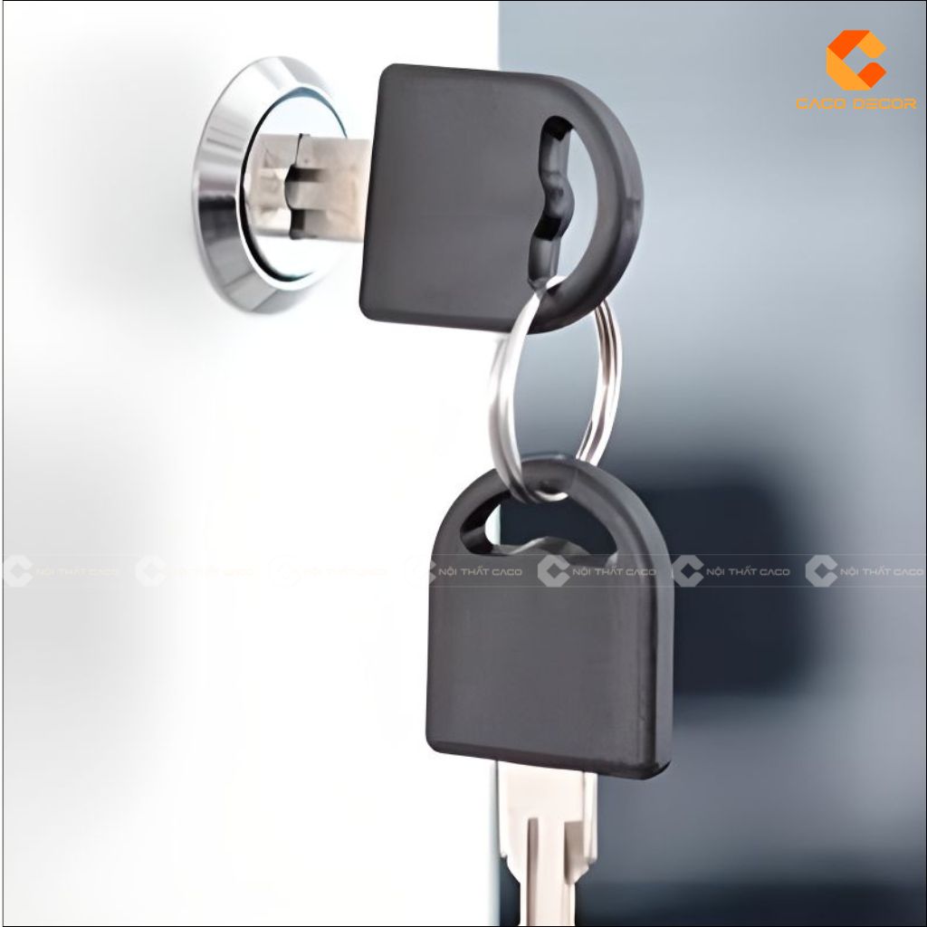 Cận cảnh khóa tủ hồ sơ THS038 bảo quản tài liệu an toàn