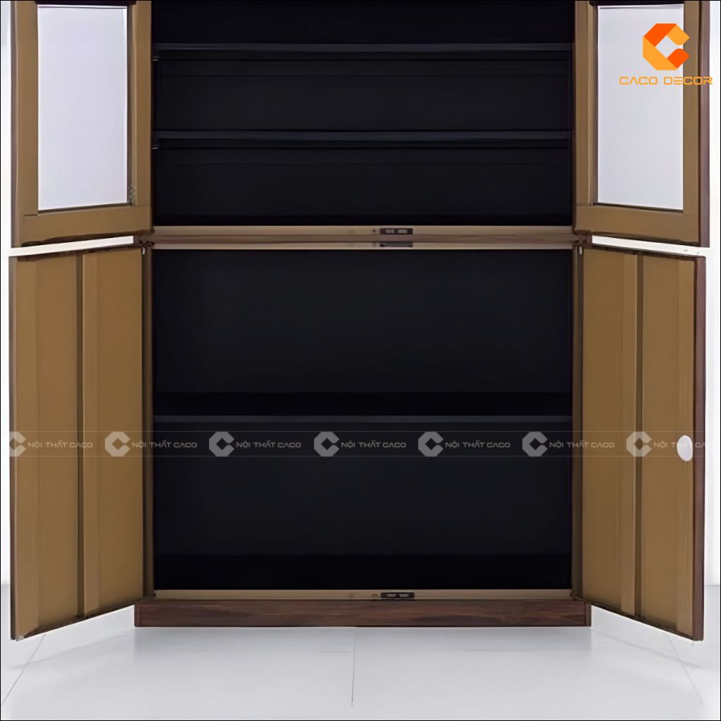 Khoang bên trong tủ hồ sơ gỗ công nghiệp THS039