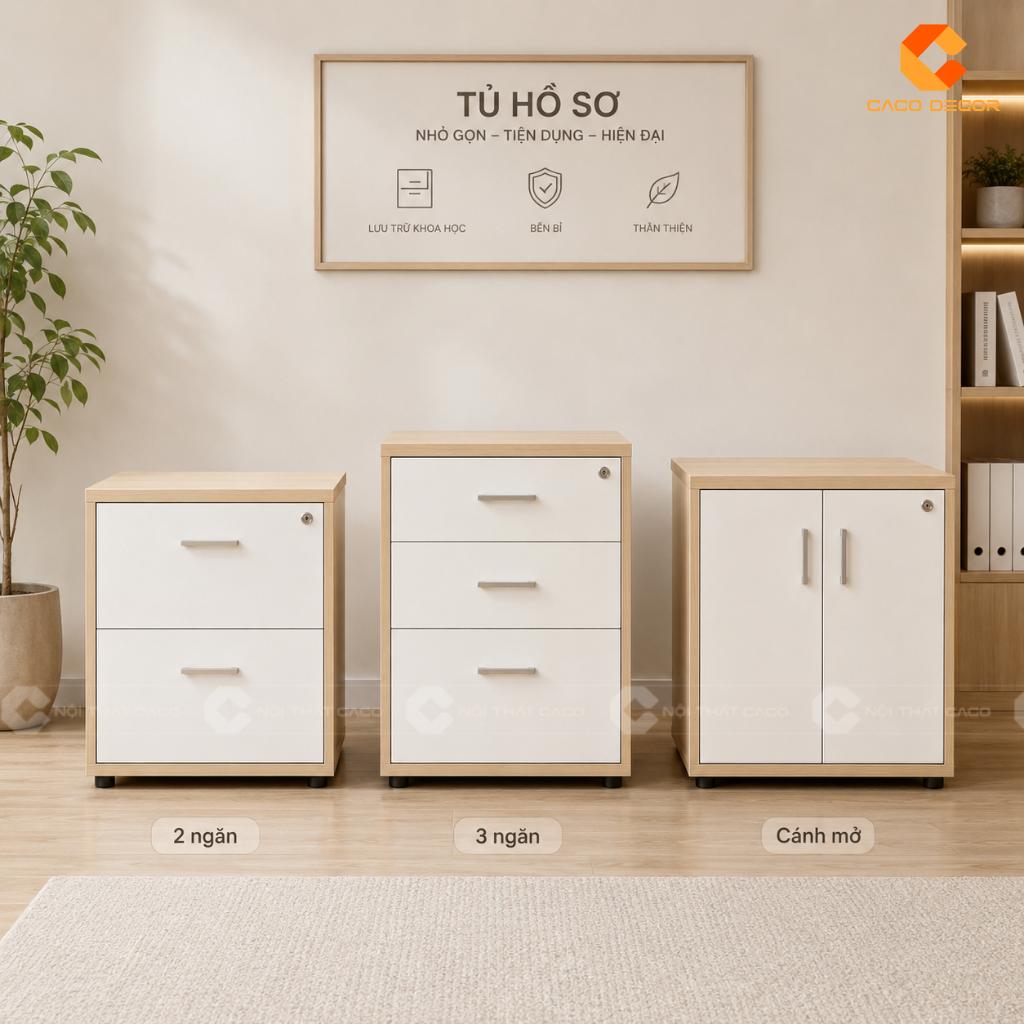 Giá tủ hồ sơ nhỏ tùy thuộc vào chất liệu gỗ