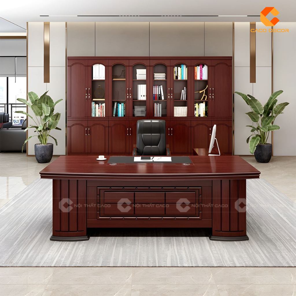 20 Mẫu Bàn Giám Đốc Gỗ Sồi Đẹp Sang Trọng, Giá Xưởng 18