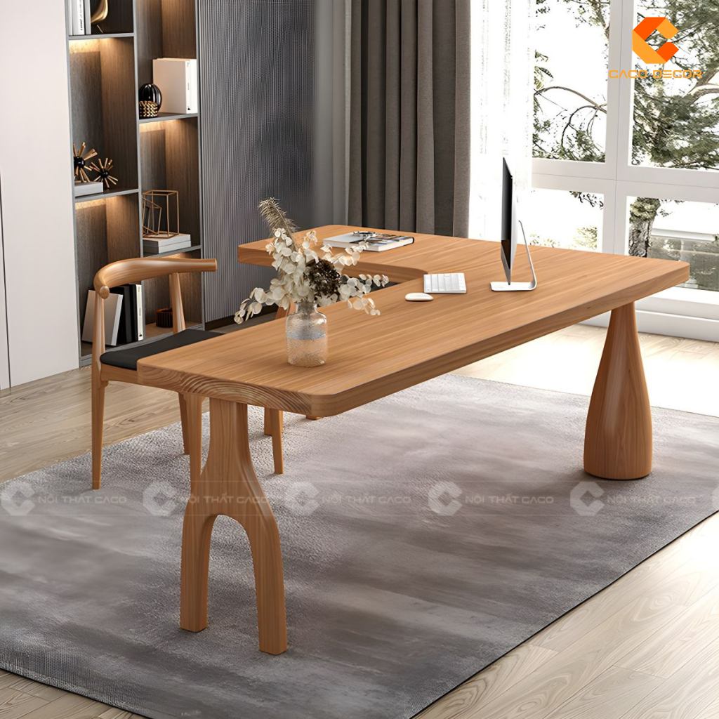 20 Mẫu Bàn Giám Đốc Gỗ Sồi Đẹp Sang Trọng, Giá Xưởng 24