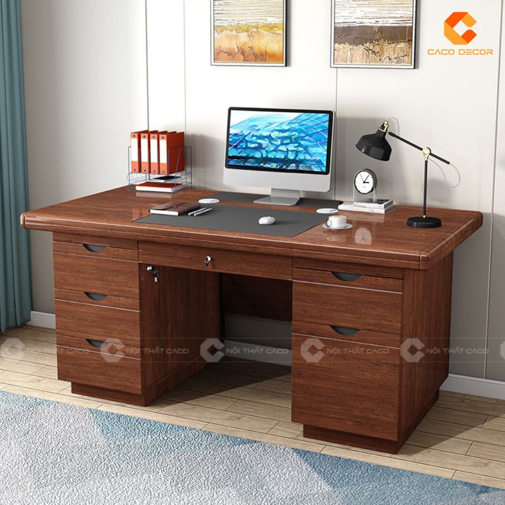 20 Mẫu Bàn Giám Đốc Gỗ Sồi Đẹp Sang Trọng, Giá Xưởng 3