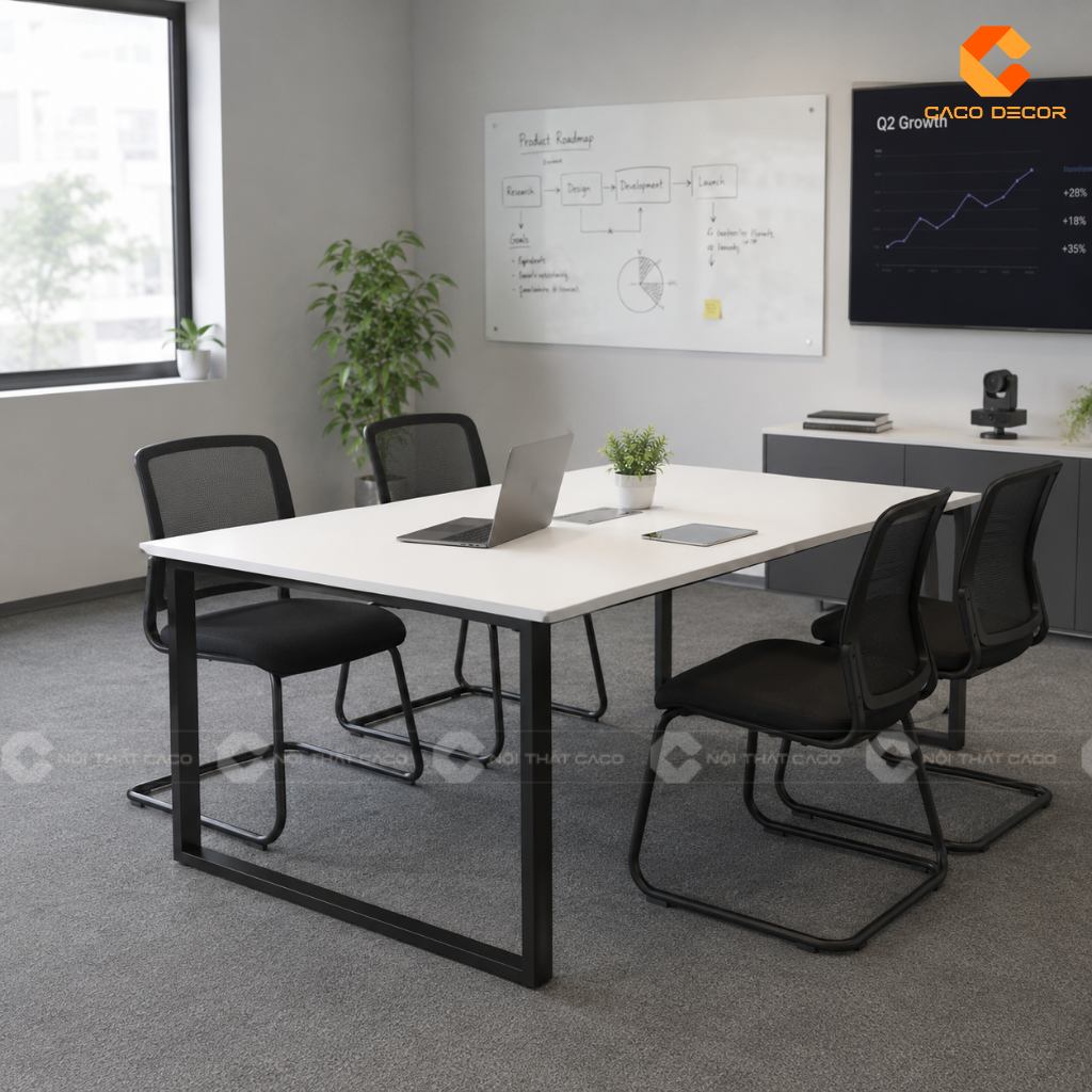 TOP 20 Mẫu Bàn Họp 4 Người Nhỏ Gọn Đẹp Chuẩn Văn Phòng 5