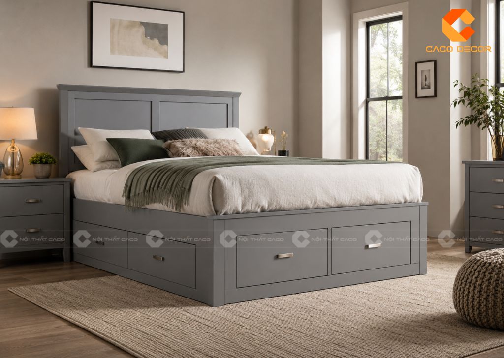 TOP Giường Hộp Có Ngăn Kéo Giá Rẻ, Tăng Không Gian Lưu Trữ 24