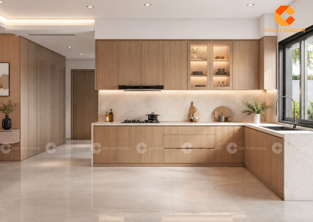 Mẫu Tủ Bếp Gỗ Đẹp Hiện Đại, Bền Đẹp Theo Xu Hướng 22