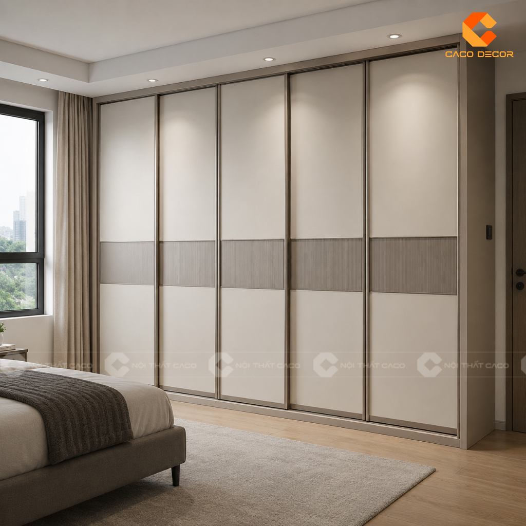 29+ Mẫu Tủ Quần Áo 5 Cánh Đẹp, Thiết Kế Hiện Đại 2026 9
