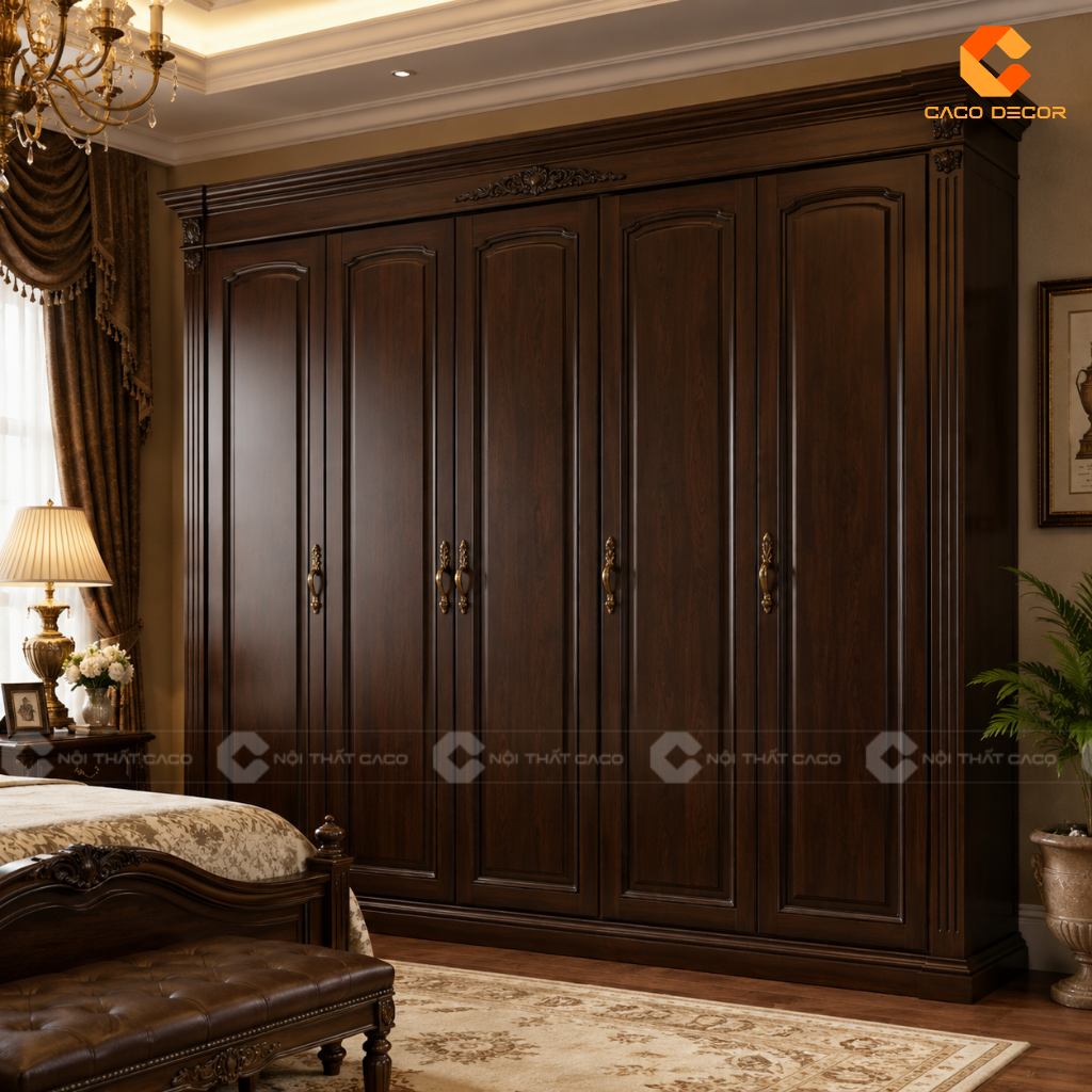29+ Mẫu Tủ Quần Áo 5 Cánh Đẹp, Thiết Kế Hiện Đại 2026 6